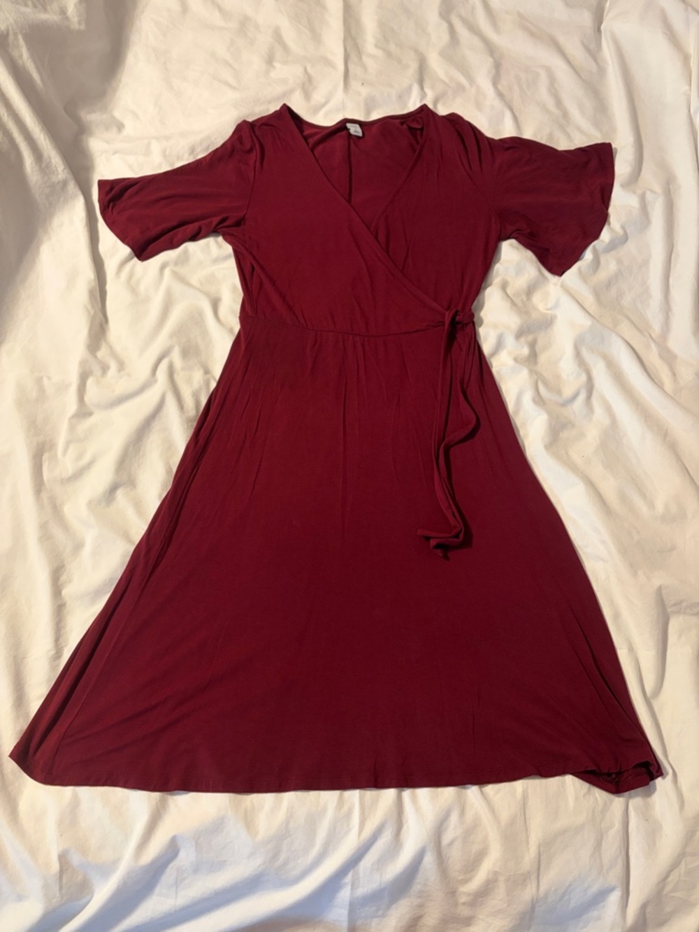 Old Navy Burgundy Wrap Midi Dress